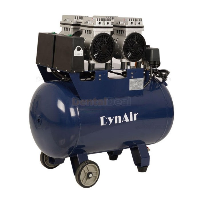 Dynamic DA5002 1.1KW/1.5HP Dental Oil Free Silent Air Compressor 50L Tank